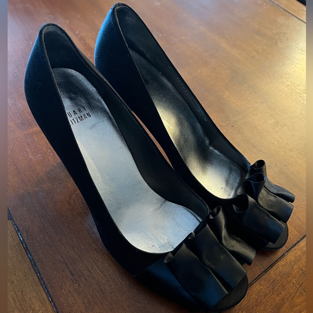 Stuart Weitzman Open Toe Heel With Bows - image 1